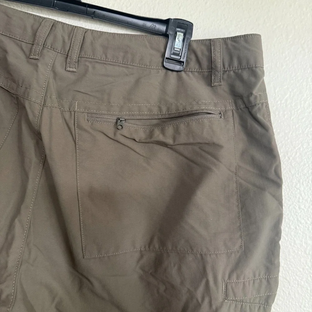The North Face Convertible Pants Men's 38‎ Taupe 100% Nylon Snap Hiking Outdoor